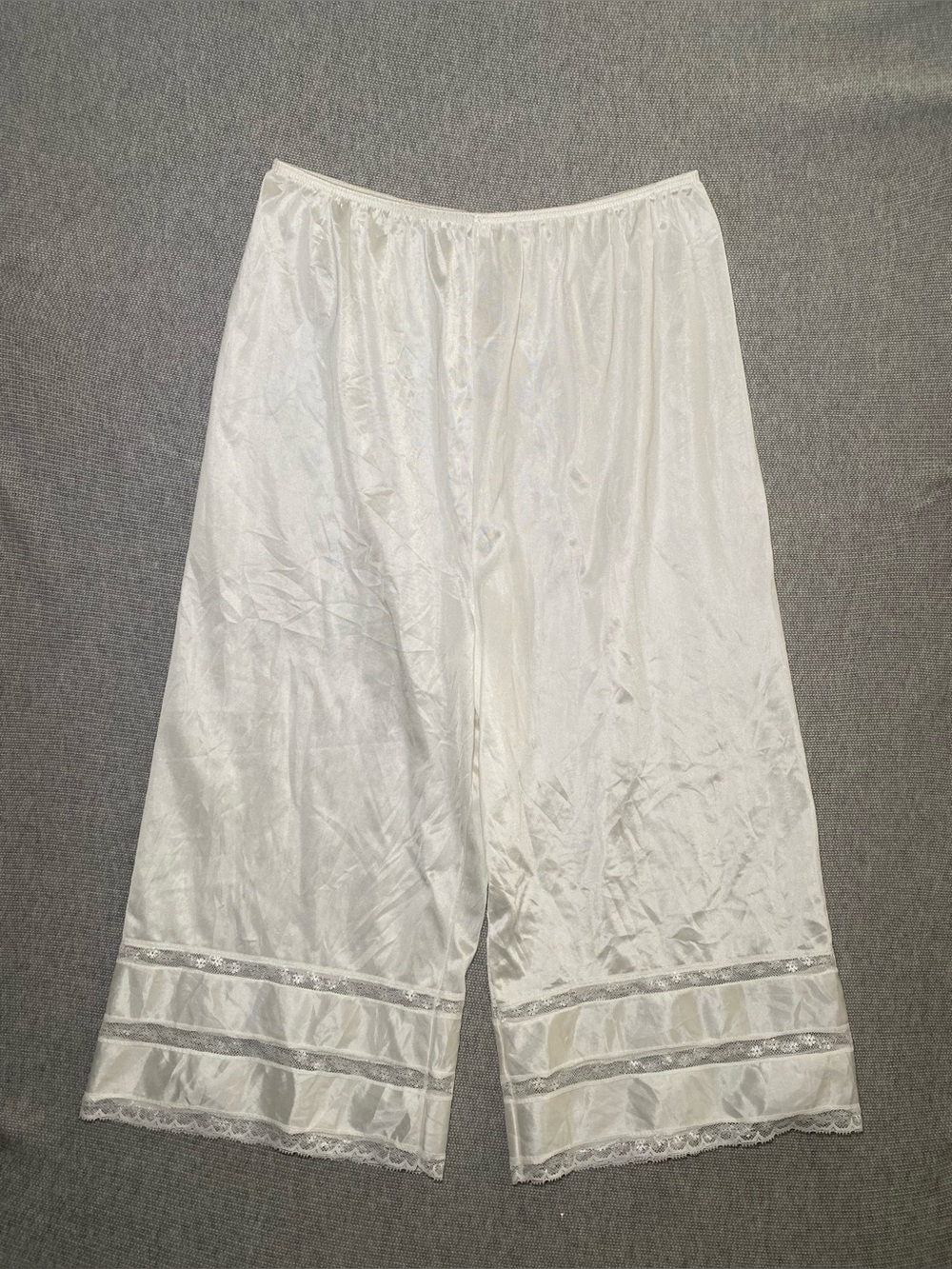 ADONNA white 100% nylon petti pants/bloomers Slip size M